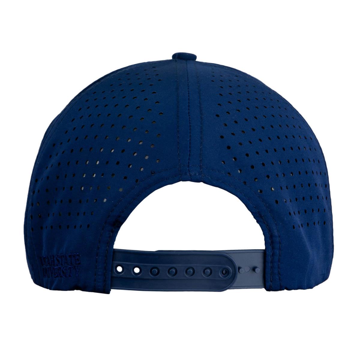 Woodn Grail navy utah state retro bull perforated golf tee holder cap